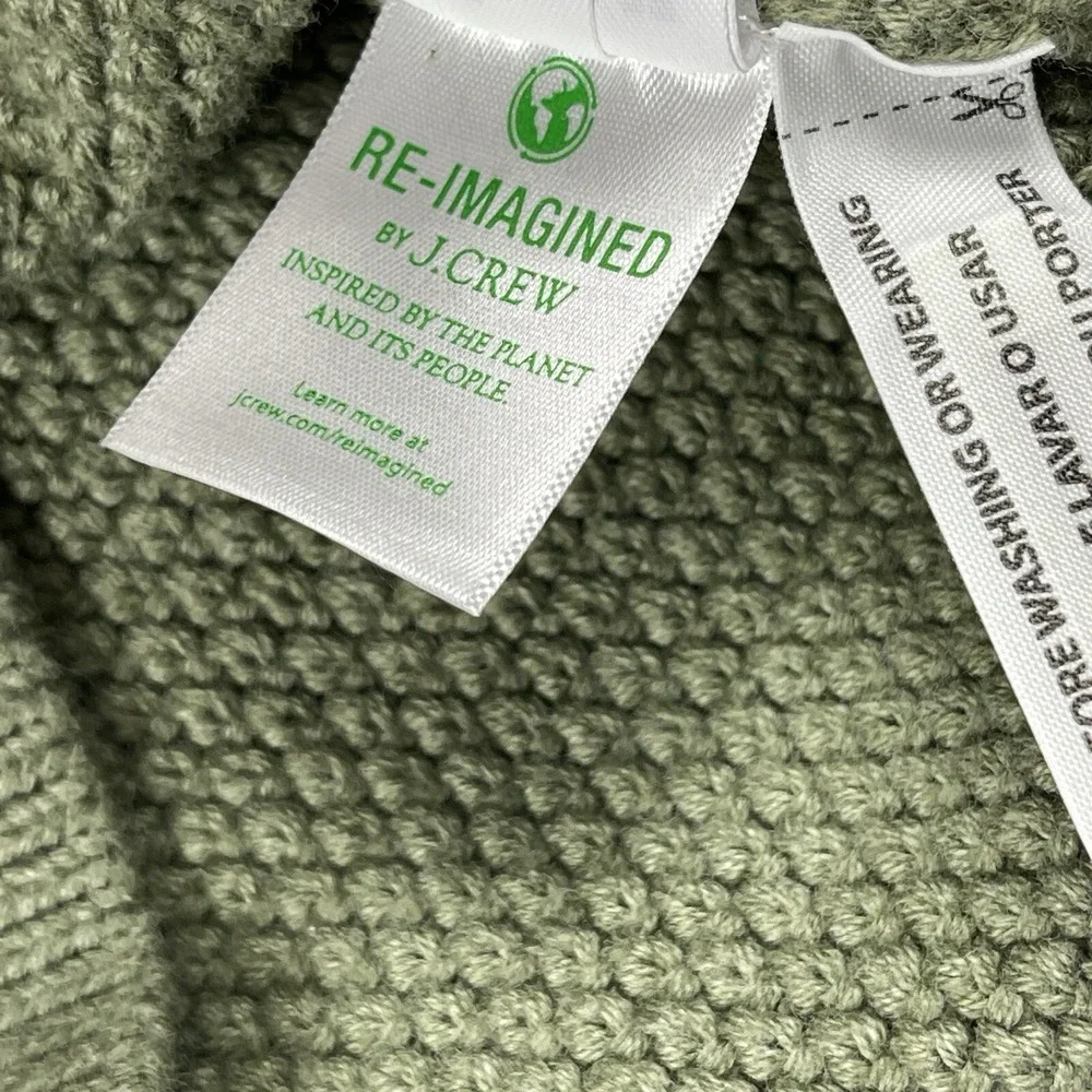 J Crew Sweater Mens Medium Green 1/4 Zip Pullover Gorp Cabin‎ Teacher Dad Office